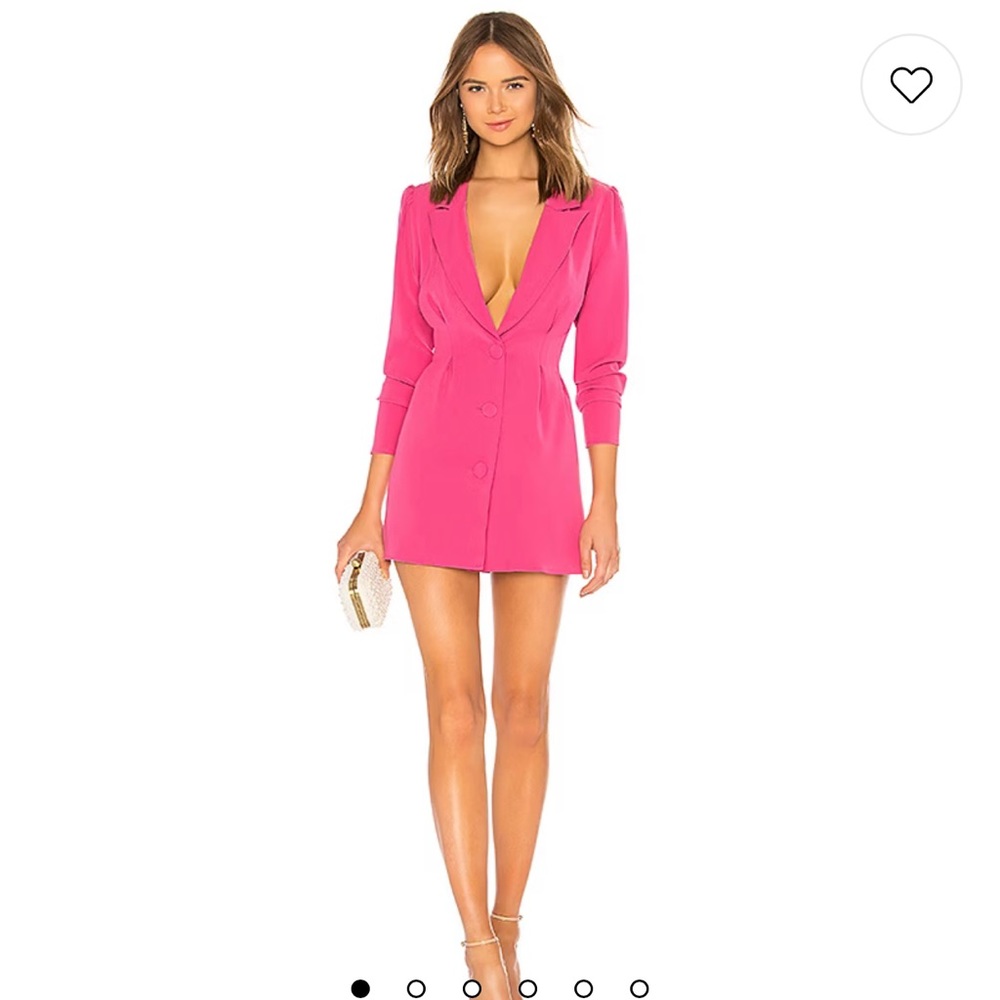 Lovers and Friends City Blazer Dress in Magenta Pink